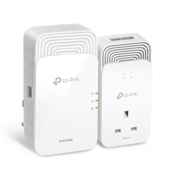 Комплект гигабитных Powerline-адаптеров TP-LINK PGW2440 KIT G.HN2400 с AX1800 Wi-Fi 6